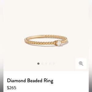 Mejuri Diamond Beaded Ring size 7